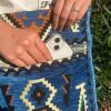 Sky Blue Kilim Messenger Festival Bag - Image 3