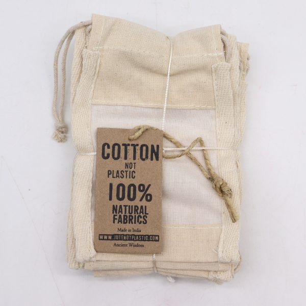 Small Cotton Window Pouch - 10x15cm - Image 4