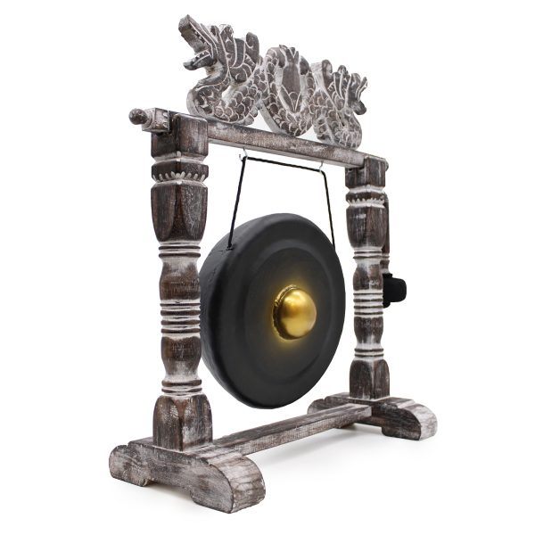 but these days also used in Yoga studio's. Many people believe the gong sound to have healing properties.. Sound the gong to bring peace and love into your space.The gongs comes with a sturdy wooden carved stand. Making an attractive and useful artwork. Handmade in BaliMusical