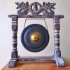 Small Healing Gong in Stand - 25cm - Black - Image 7
