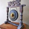Small Healing Gong in Stand - 25cm - Black - Image 9