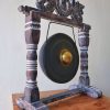 Small Healing Gong in Stand - 25cm - Black - Image 10