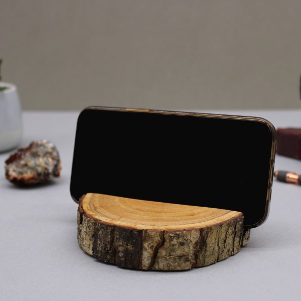 Small Log Phone Holder (full slice) - Natural - Image 7