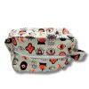 Small Multi Eyes Cotton Canvas Boxy Wash Bag - Image 2