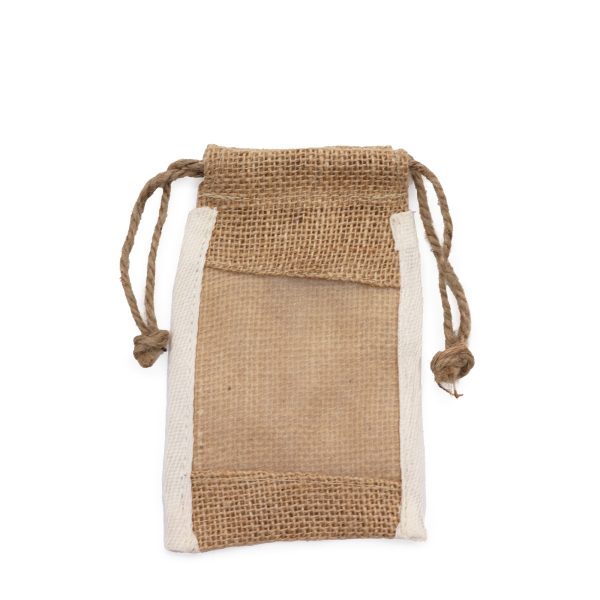 Small Washed Jute Pouch - 10x15cm - Image 2