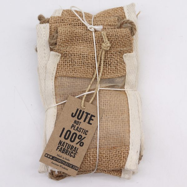 Small Washed Jute Pouch - 10x15cm - Image 4