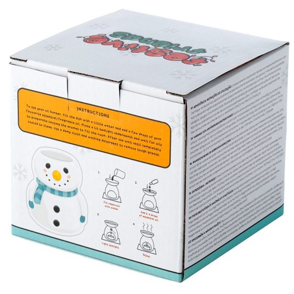 Snowman Shaped Christmas Ceramic Oil Burner - Image 4