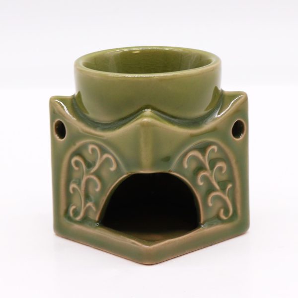 Square Buddha Oil Burner - Light Jade - Image 2
