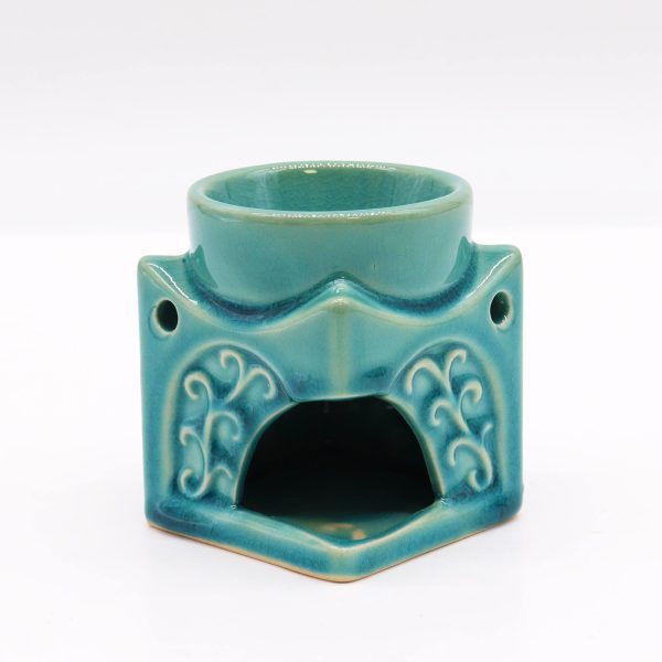 Square Buddha Oil Burner - Soft Turquoise - Image 3
