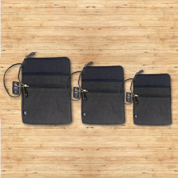 Stonewash  Large Laptop Pouch - Charcoal - 30x40cm - Image 2