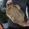 Teak Leaf Shaped Bowl - aprox 32cm - Image 4