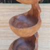 Teak Three Bowl Standing aprox 50cm - Image 2