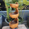 Teak Three Bowl Standing aprox 50cm - Image 3