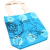 Tie-Dye Cotton Bag (6oz) - Compass - Blue - Natural Handle - Image 3