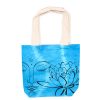 Tie-Dye Cotton Bag (6oz) - Lotus Buddha - Blue - Natural Handle