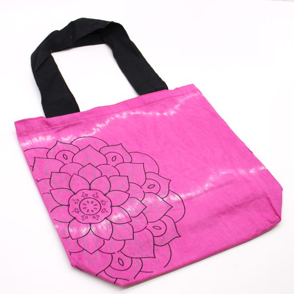 Tie-Dye Cotton Bag (6oz) - Mandala - Magento - Black Handle - Image 2