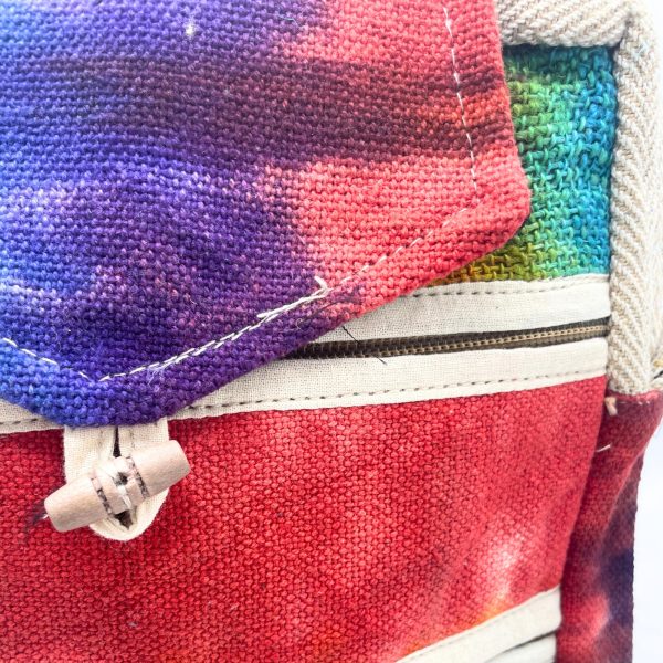 Tiedye Hemp Messegner Bag 2 Zip & Flop - Image 3
