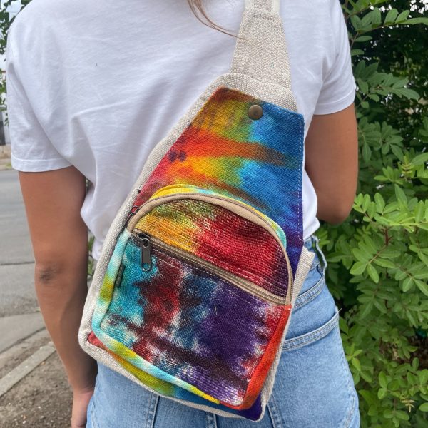 Tiedye Hemp Sling Shoulder Bag - Image 6