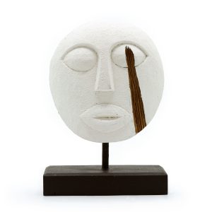 Wholesale Timor Tribal Decorative Mask - WhiteEnhance your store’s collection with the Timor Tribal Decorative Mask in White