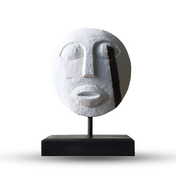 Timor Tribal Decorative Mask - White 27x20cm - Image 7