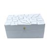 Our Wholesale Vintage Deco Multi-Purpose Box - White Diamonds is a stylish fusion of versatility and elegance. With dimensions of 22x12x10cm