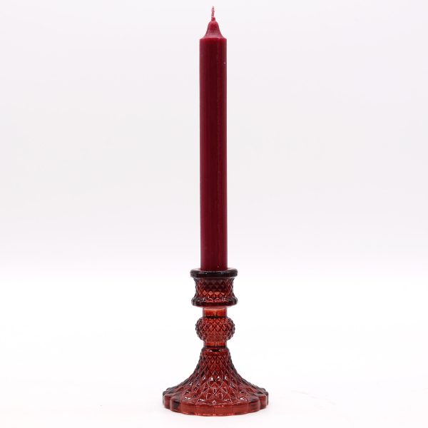 Vintage Dinner Candle Holder - Vampire Red