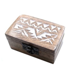 Wholesale White Washed Wooden Boxes Aztec and Slavic Design. These pretty boxes will look beautiful in the bedroom or dressing room or any room really. You can choose from Aztec or Slavic Design