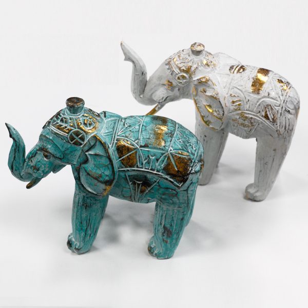 which is a fast-growing sustainable tree which can grow to 70 feet in just a few years and is found all over South East Asia. Ornamental Elephants are supposed to be good luck