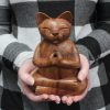every wood carving is unique and different from others.We recommend using our Wooden Carved Incense Burners with wooden incense cone holders. Just place the cone on a wooden disc