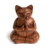 Take a look at this unique and beautiful wholesale Wooden Carved Incense Burner- Large Yoga Cat. It will make an excellent gift to every cat and yoga lovers.These Wooden Incense Burners are hand carved by Indonesian craftsmen from Suar Wood.Although carved in a similar posture