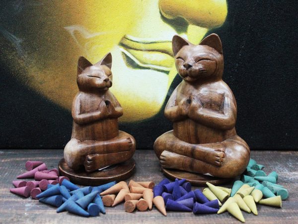 every wood carving is unique and different from others.We recommend using our Wooden Carved Incense Burners with wooden incense cone holders. Just place the cone on a wooden disc