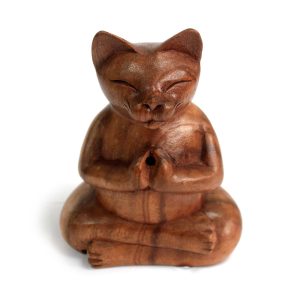 Take a look at this unique and beautiful wholesale Wooden Carved Incense Burner- Large Yoga Cat. It will make an excellent gift to every cat and yoga lovers.These Wooden Incense Burners are hand carved by Indonesian craftsmen from Suar Wood.Although carved in a similar posture