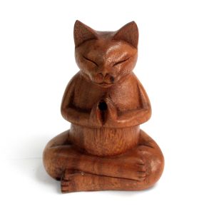 Take a look at this unique and beautiful wholesale Wooden Carved Incense Burner- Medium Yoga Cat. It will make an excellent gift to every cat and yoga lovers.These Wooden Incense Burners are hand carved by Indonesian craftsmen from Suar Wood.Although carved in a similar posture