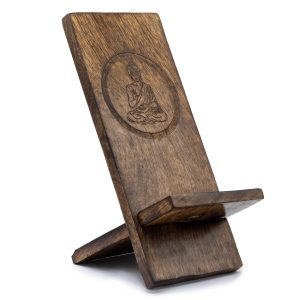 Wooden Carved Phone Stand - Buddha Made from durable