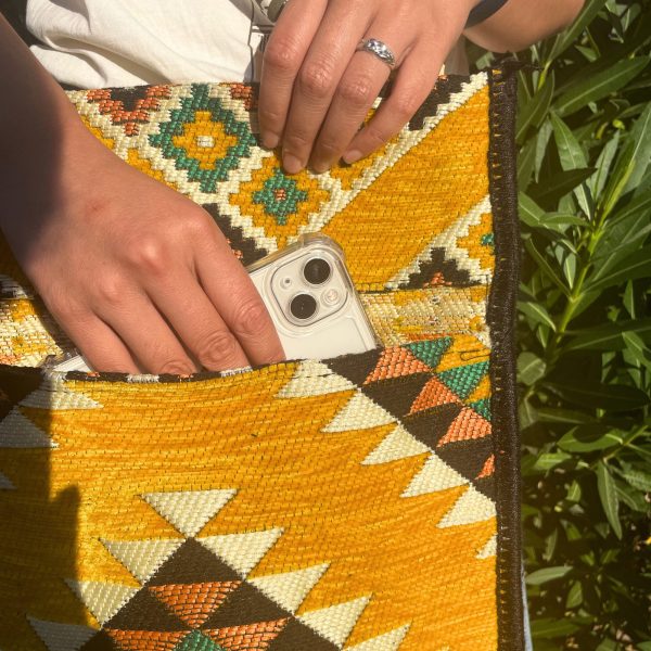 Yellow Kilim Messenger Festival Bag - Image 4