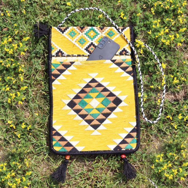 Yellow Kilim Messenger Festival Bag - Image 9