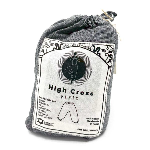 Yoga and Festival Pants - High Cross Himalayan Print on Grey - Image 3